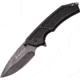 USMC The Specialist Linerlock A/O Folding Knife,3.75in,Stainless Steel,Black Stonewash,Black,Aluminum Handle USMA1047BK