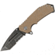 USMC US Marines Linerlock Tan Folding Knife,3.5in,Partially Serrated,Tanto,Desert Tan,G10 Handle USM1034TS