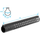 UTG Pro Keymod Ruger RPR 15in Super Slim Free Float Handguard, Black, MTU041SSK