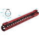UTG Pro M-LOK AR15 15in Ultra Slim Rail, Black / Red 2-Tone, MTU019SSM3R2