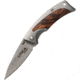 Utica Back Hill I Linerlock Folding Knife, 2.5 satin finish 8Cr13MoV stainless blade, Gray aluminum handle with brown synthetic insert, 91-1424CP