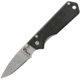 Utica Linerlock Black Folding Knife, 2 satin finish stainless blade, Black aluminum handle, 11-2012BK