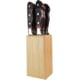 Utica Steak Knife Set, 4" partially serrated high carbon stainless blade, Red synthetic handle, 75-940528B6