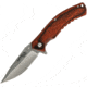 Utica Woodsman Linerlock Folding Knife, 3.13 satin finish 8Cr13MoV stainless blade, Brown wood handle, 11-1045CP
