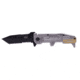 UZI Echo Replica Serrated Blade Blade, Black, Grey and Yellow UZK-FDR-012