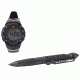 UZI Tactical Pen and Watch Combo, Black/Gun Metal UZI-TPW-COMBO