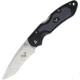 V NIVES Griptide Lockback Folding Knife, 4.5in Closed, 3.25in Satin 8Cr13Mov SS Drop Point, Black Aluminum Handle With Gray Rubber Insert, Thumb Stud, Pocket Clip, Storage Case., V06ALPBK