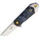 V NIVES KillaBite Framelock Blue Folding Knife, 1.5 satin finish S35VN stainless blade, Blue wood handle with blue titanium back handle, V22WPBL