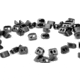 V Seven Barrel Nut Clamp Block Set, KMR/Alpha/MCMR Rails, Grade 5 Titanium, DLC Finish, Black, KMRCB-BLK
