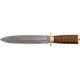 Valley Forge Fixed Knife Damascus Wood Studded Handle VF003D