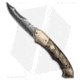 Vallotton Custom Knives Brandon Vallotton Custom Thorn Automatic Folding Knife, 3.25in, Damascus, Clip Point Blade, Mokume, Black/Gold Handle, Black/Gold/Black, 8.125 inch, BHQ-49428
