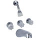 Valterra Brass Three Handle 8in Tub/Shower Faucet w/ Shower Head Kit Chrome, PF214307