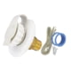 Valterra Flush-Mount Water Inlet - MPT, 2-3/4in Flange, Brass, Carded, White, A01-0170LFVP