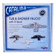 Valterra Pf223403 Faucet 4in Tub w/ Shower D Spud Brushed Nickel 2 Lever Handle, PF223403