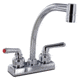 Valterra Phoenix LEDge-Mount 4in Kitchen Faucet - High Arc Tubular Spout, Chrome, PF211307