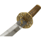 Valyrian Steel Wheel of Time Heron Sword, 39in Overall, 28in False Edge Stainless Steel Blade, Brown Leather Wrapped Handle, WT0001