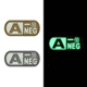 Vanquest Gear Blood Type A- Negative - Glow In The Dark Patch, Wolf Gray, 9ZBLTY-9ANEG-WG-GITD