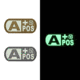 Vanquest Gear Blood Type A Positive - Glow In The Dark Patch, Wolf Gray, 9ZBLTY-9APOS-WG-GITD