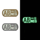 Vanquest Gear Blood Type AB- Negative - Glow In The Dark Patch, Wolf Gray, 9ZBLTY-ABNEG-WG-GITD