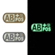 Vanquest Gear Blood Type AB Positive - Glow In The Dark Patch, Wolf Gray, 9ZBLTY-ABPOS-WG-GITD