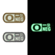 Vanquest Gear Blood Type O- Negative - Glow In The Dark Patch, Wolf Gray, 9ZBLTY-9ONEG-WG-GITD