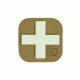 Vanquest Gear Medical Cross - Glow In The Dark Patch, Coyote Tan, 9ZMDCR-100-CT-GITD