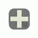 Vanquest Gear Medical Cross - Glow In The Dark Patch, Wolf Gray, 9ZMDCR-100-WG-GITD