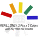 Vanquest Gear Preppers Color-Coding Kit, Refill Pack w/ 2 Peice / 5 Colors, Multiple, 90PCCR10