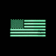 Vanquest Gear US Flag / Left-Star - Glow In The Dark Patch, Black, 9ZUSFGL-275-BK-GITD