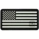 Vanquest Gear US Flag / Left-Star - Glow In The Dark Patch, Black, 9ZUSFGL-275-BK-GITD