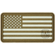 Vanquest Gear US Flag / Left-Star - Glow In The Dark Patch, Coyote Tan, 9ZUSFGL-275-CT-GITD