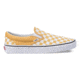 Vans Classic Checkerboard Slip-On Shoes, Ochre/True White, 5, VN0A38F7QCP-CB-O/TW-5