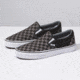 Vans Classic Checkerboard Slip-On Shoes, 7 US M/8.5 US W, Black/Pewter Checkerboard, VN000EYEBPJ-7 US/8.5 US