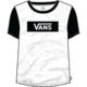 Vans V Tangle Range Ringer T-Shirt - Womens, White-Black, Extra Small, VN0A3ULLYB2-XSmall