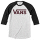 Vans Vans Classic Raglan T-Shirt - Mens, White/Black/Port Royale, Small, VN0002QQWV5-Small
