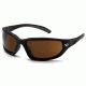 Venture Gear Ocoee Shooting Glasses, Bronze Anti-Fog Lens, Black Frame VGSB118T