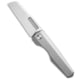 Vero Engineering Neuron Non-Flipper Folding Knife, 2.76in, Bohler M390 Stainless Steel, Sheepsfoot Blade, Titanium, Gray Handle, Hand Satin, Gray/Gray, 6.30 inch, BHQ-209222