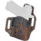 Versacarry Guardian Holster - Arc Angel Design - Owb - Brown Base / Vintage Black Patch, Size 1, Brown, UGA1BRN-B