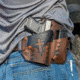 Versacarry Guardian Holster - Arc Angel Design - OWB - Mag Pouch - Brown Base/Black Patch - Size 1 - Left Hand, UGMA1BRNL