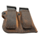 Versacarry Leather Double Magazine Pouch, Single Stack, Distressed Brown, 72221