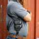 Versacarry Mayhem Shoulder Holster - Thumb Break - Polymer/Brown Hybrid - Size Sig Sauer 365, MSH2365