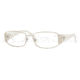 Versace VE 1154 Eyeglasses Styles - Platinum Frame w/Non-Rx 52 mm Diameter Lenses, 1221-5216