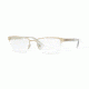 Versace VE1241 Single Vision Prescription Eyeglasses 1252-54 - Pale Gold Frame