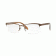 Versace VE1241 Single Vision Prescription Eyeglasses, 54mm, Brushed Brown, VE1241-1269-54-SV