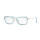 Versace VE1243 Progressive Prescription Eyeglasses 1403-52 - Pale Gold/blue Transp Frame
