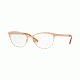 Versace VE1251 Prescription Eyeglasses 1423-53 - Copper /pale Gold Frame