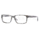Versace VE3154 Progressive Prescription Eyeglasses 939-5217 - Striped Gray Demo Lens Frame
