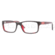 Versace VE3154 Progressive Prescription Eyeglasses 955-5217 - Havana / Red Frame