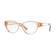 Versace VE3254 Progressive Prescription Eyeglasses, 52mm, Transparent Brown, VE3254-5215-52-PRO