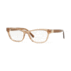 Versace VE3272 Progressive Prescription Eyeglasses, 52mm, Transparent Brown, VE3272-5304-52-PRO